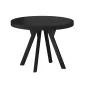 Domingo Bővíthető Kerek Étkezőasztal Furnér Fekete