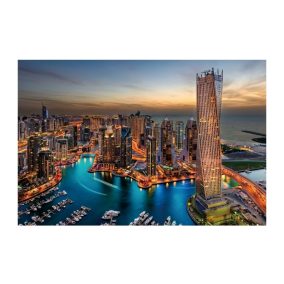 Dubai Marina Edzett Üvegkép 120x80 UV-Álló