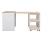 Duo Kihúzható Íróasztal Laminált Tölgy-Fehér