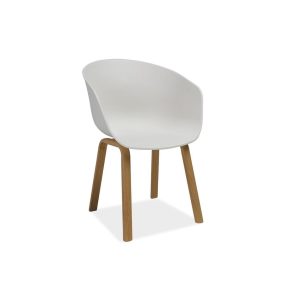 Ego Modern PP Műanyag Szék Fehér Tölgy Vázzal