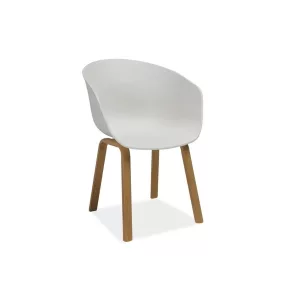Ego Modern PP Műanyag Szék Fehér Tölgy Vázzal
