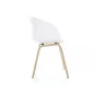 Ego Modern PP Műanyag Szék Fehér Tölgy Vázzal