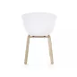Ego Modern PP Műanyag Szék Fehér Tölgy Vázzal
