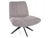 Elena Brego Forgó Fotel Szürke Kárpittal Fekete Matt Vázzal