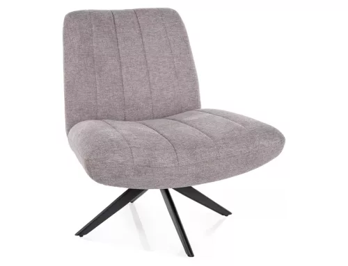 Elena Brego Forgó Fotel Szürke Kárpittal Fekete Matt Vázzal