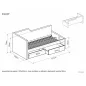 Eliot Velvet Bársony Tárolós Ágy Sötétbézs 120x200