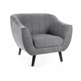   Elite Brego Kényelmes Fotel Sötétszürke Fa Vázas Dizájn