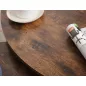  Ella Kerek Dohányzóasztal Laminált Rusztikus Barna Dupla Lapos