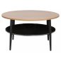   Ella Kerek Dohányzóasztal Laminált Tölgy-Fekete Kétszintes
