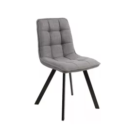   Ellis Bjorn Kárpitozott Szék Szürke Szövet Fekete Fém Vázzal