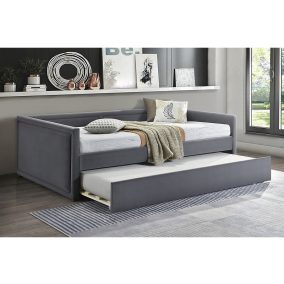 Elmo Velvet Kihúzható Bársony Kanapéágy Szürke