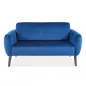 Elsa Velvet Kétszemélyes Bársony Kanapé Tengerészkék