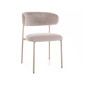 Elton Brego Étkezőszék Bézs Szövet Kasmír Fém Váz