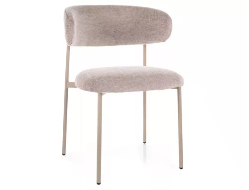 Elton Brego Étkezőszék Bézs Szövet Kasmír Fém Váz