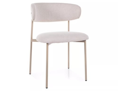 Elton Brego Étkezőszék Világos Bézs Szövet Kárpittal