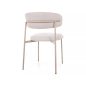 Elton Brego Étkezőszék Világos Bézs Szövet Kárpittal
