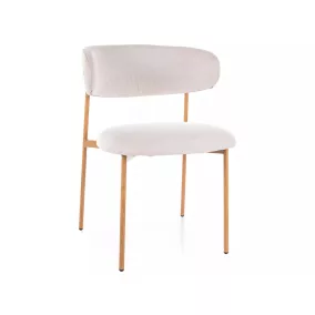   Elton D Brego Étkezőszék Világos Bézs Szövet Tölgy Vázzal