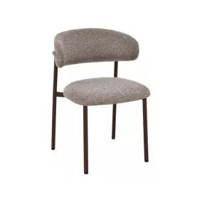  Elton II modern étkezőszék textil kárpittal cappuccino diófa színű fém vázas