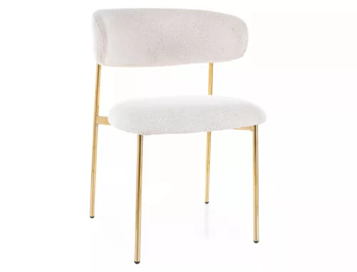 Elton Raven Étkezőszék Bézs Szövet Arany Vázzal