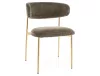 Elton Raven Étkezőszék Szövet Olívazöld/Arany
