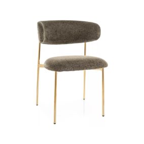 Elton Raven Étkezőszék Szövet Olívazöld/Arany