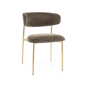 Elton Raven Étkezőszék Szövet Olívazöld/Arany