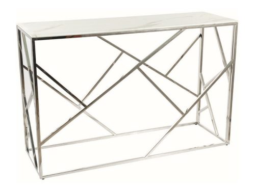 Escada C II Márvány Hatású Üveg Konzolasztal Króm Geometrikus