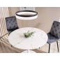   Espero Calacatta Kerek Kerámia Étkezőasztal Fehér Márvány Mintázattal