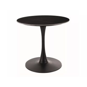 Espero Kerek Kerámia Étkezőasztal Matt Fekete