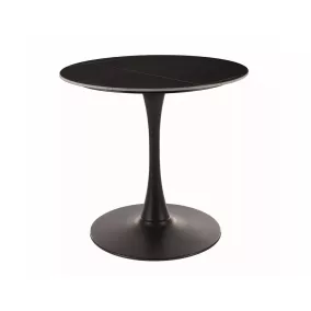 Espero Kerek Kerámia Étkezőasztal Matt Fekete
