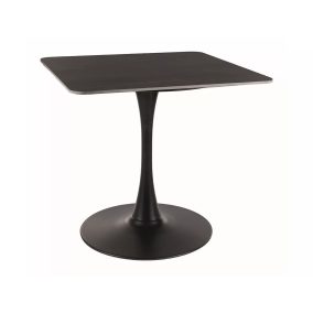 Espero II Kerámia Négyzetes Étkezőasztal Fekete Matt