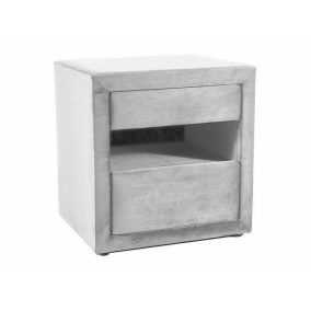 ET-003 Velvet Bársony Éjjeliszekrény Világosszürke
