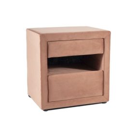   Signal ET-003 Velvet Bársony Éjjeliszekrény Antik Rózsaszín