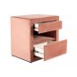   Signal ET-003 Velvet Bársony Éjjeliszekrény Antik Rózsaszín