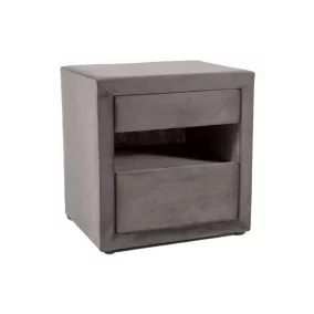 ET-003 Velvet Bársony Éjjeliszekrény Szürke Kétfiókos