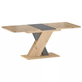   Exel Artisan Kihúzható Étkezőasztal Laminált Tölgy-Antracit X-Lábbal