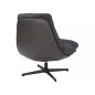   Felicia Raven Forgó Fotel Szövet-Műbőr Sötétszürke 360°