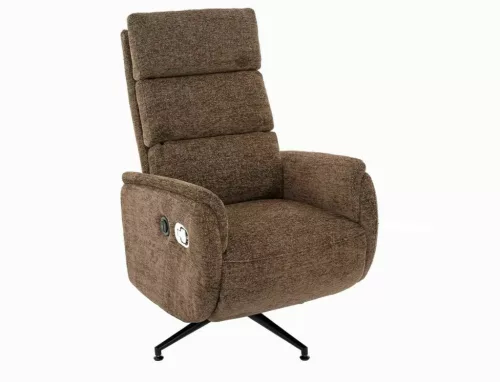 Fenix Raven elektromos relax fotel Raven szövet cappuccino 360° forgatható