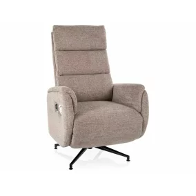   Fenix Raven Elektromos Relax Fotel Raven Szövet Sötét Bézs 360° Forgatható