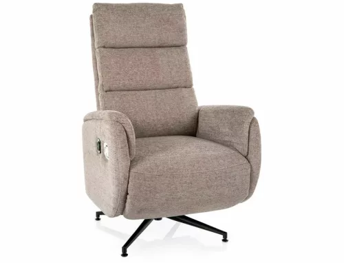 Fenix Raven Elektromos Relax Fotel Raven Szövet Sötét Bézs 360° Forgatható