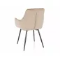   Fig Bluvel Bársony Étkezőszék Bézs Fekete Geometrikus Varrással
