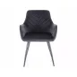   Fig Velvet Geometrikus Bársony Étkezőszék Fekete Matt Vázzal