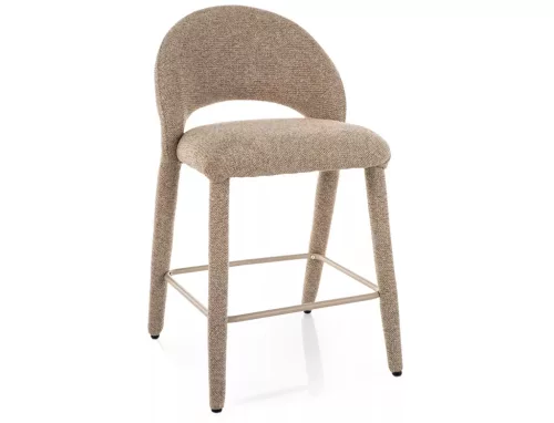 Flo H-2 Bárszék Bézs Textil Kárpittal Fém Vázzal