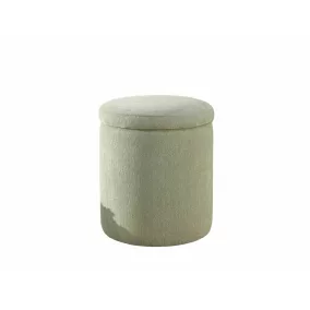 Flo Raven Tárolós Kerek Puff Sötét Bézs Szövettel