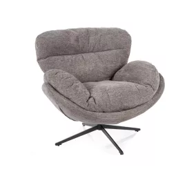   Florence Raven Forgó Fotel Szürke Szövet Fekete Matt Vázzal