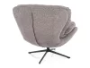 Florence Raven Forgó Fotel Szürke Szövet Fekete Matt Vázzal