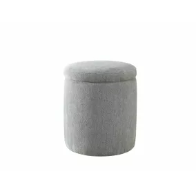 Flo Raven Tárolós Kerek Puff Szürke Szövet