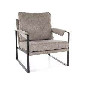 Focus Brego Modern Fotel Fém Bézs Kényelmes