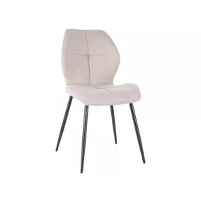 Frank Nea Étkezőszék Bézs Szövet Fekete Fém Vázzal
