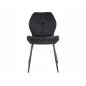   Frank Nea Elegáns Étkezőszék Fekete Szövet Matt Fém Vázzal